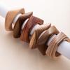 Текстурный деревянный браслет Широкие геометрические браслеты Винтажные деревянные браслеты Ювелирные изделия