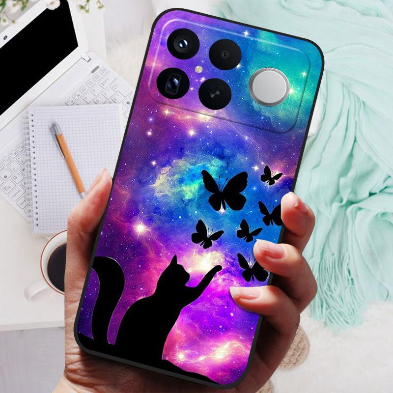 Для Xiaomi Redmi K90 Pro Max Чехол НОВЫЙ ТПУ Силиконовый Противоударный Чехол для телефона с котом Для Redmi K90 Pro Max Funda Печать Мягкий Чехол