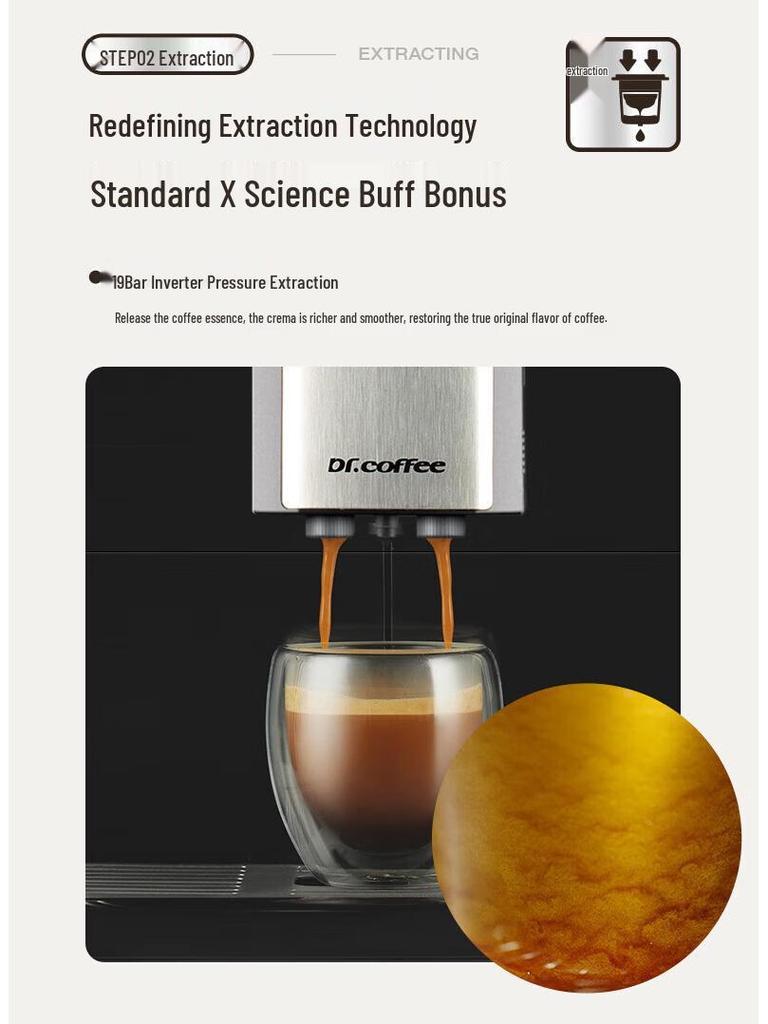 Dr. Coffee F11 Automatic Espresso & Americano Machine with Water Tank