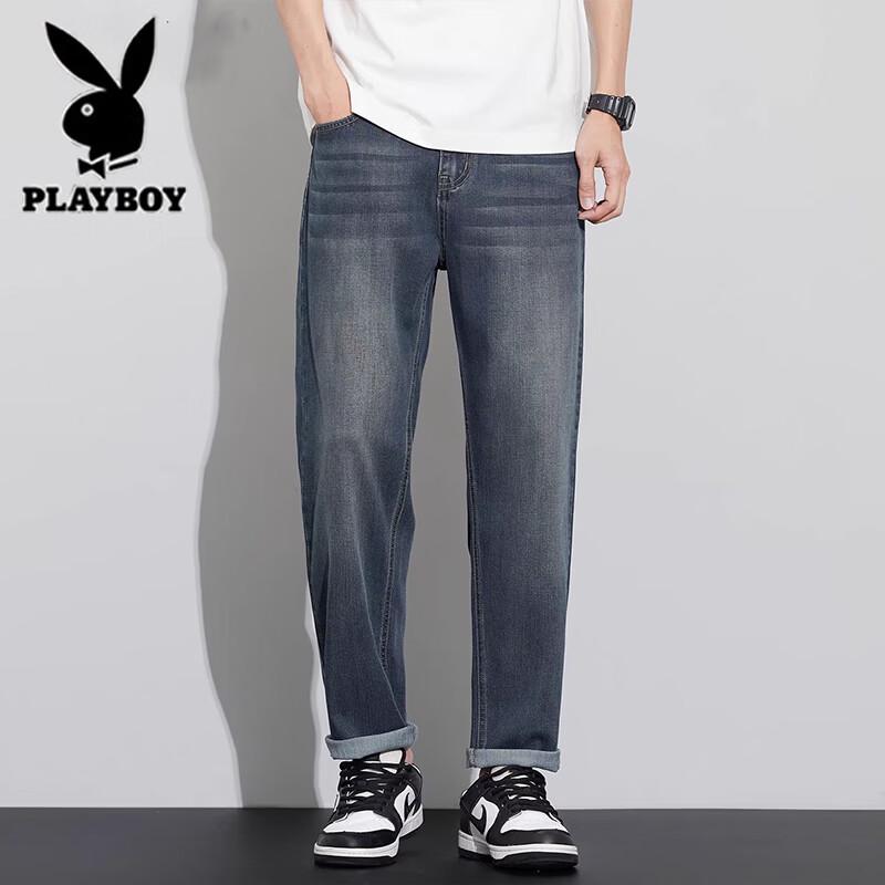 PLAYBOY Мужские джинсы прямого кроя из смеси тенселя