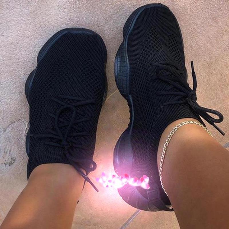 Модная обувь женская Новая Удобная Элегантная Теннисная Женская Лоферы Повседневные Кроссовки Круглый Носок Балетки Сетчатая Обувь Полная Нога Пара Беговые Кроссовки