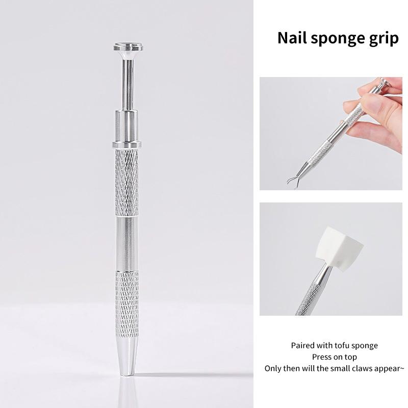 20/50 шт. Beancurd Cube, градиентные губки для ногтей, гель-лак для ногтей, инструмент для окрашивания, нержавеющая сталь, четыре когтя, зажим для губки