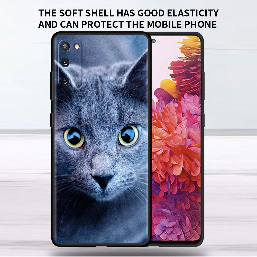 Мягкий чехол для Samsung Galaxy Note 20 Ultra 10 Plus Lite A50 A70 A20 A40 A20e 9 8 A60 A10e Funda, чехол для телефона, милый чехол с изображением кота Aniaml