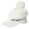 Вязаная шапка Golf 2WAY с флисовыми полями FR [New Balance] женская (Характеристики задней стороны/Съемный козырек) / 012-3287515 030_Белый
