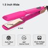 Hair Straightener Woman 450℉ Titanium Pink Infrared Wide Flat Iron,30s Fast Heating and Curler 2 in 1 Hair Straightener