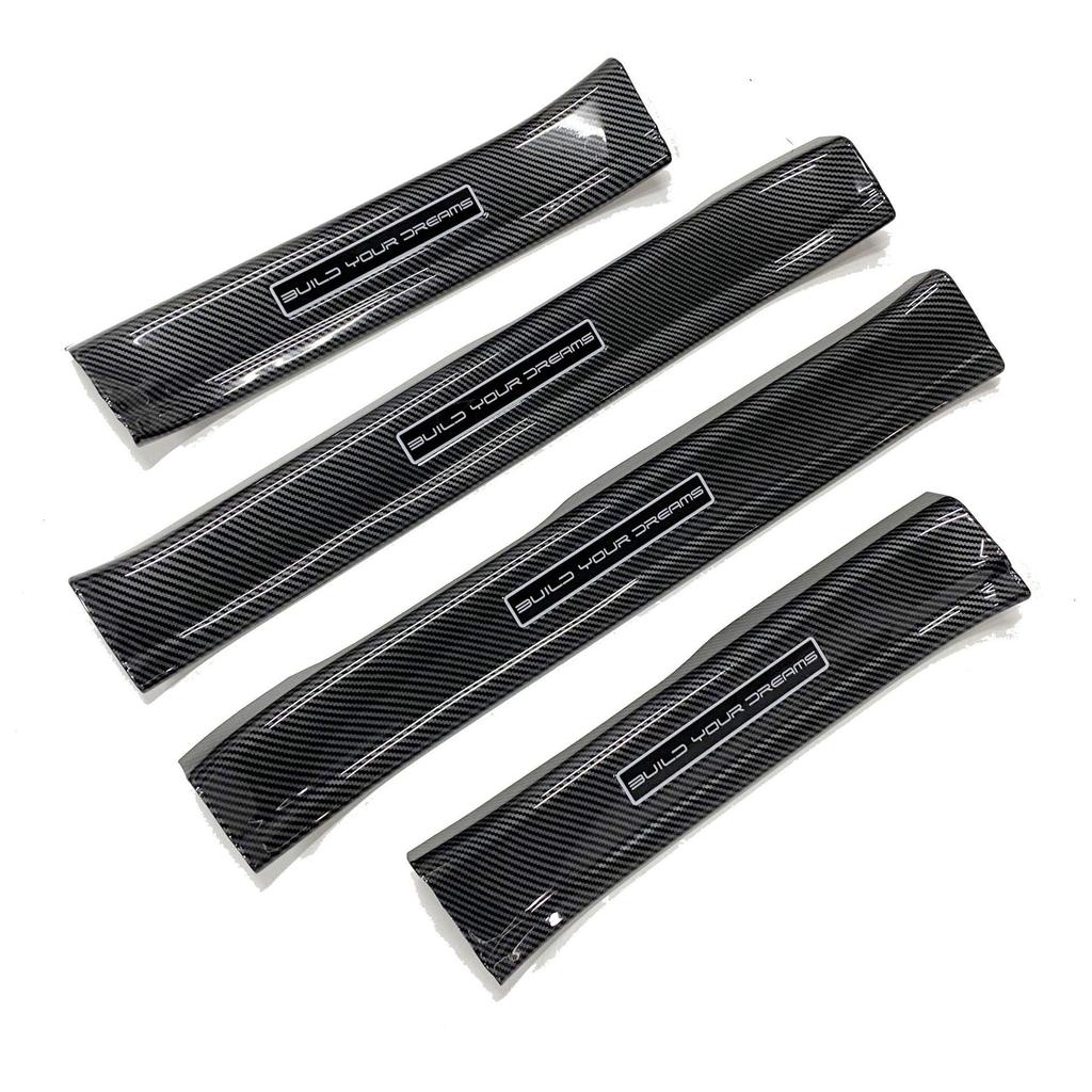Compatible with BYD Song PLUS, Carbon Fiber Pattern Door Sill and Rear Bumper Anti-Kick Protection Upgrade.