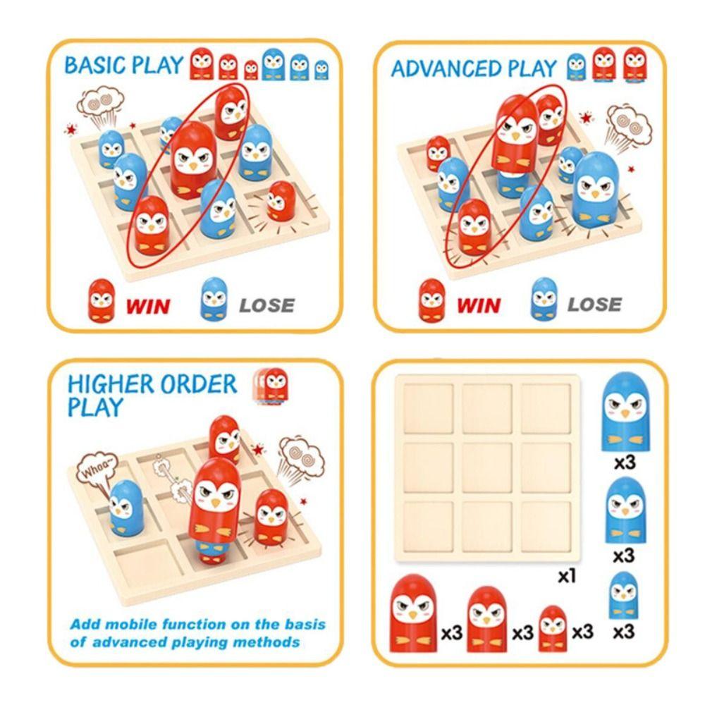 Interactive Tic Tac Toe Board Game 2 Players XO Chess Board Toys  Children/Kids