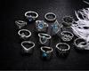 Silver Retro Punk Boho Ring Set 82