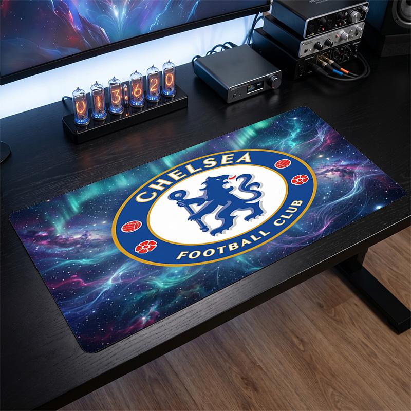 Большой игровой коврик для мыши Chelsea FC с принтом, нескользящий, из мягкой резины, для офисного стола, ноутбука, компьютера, Декор
