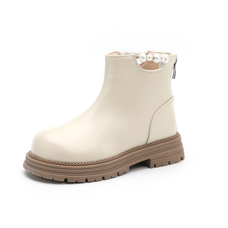 Ботинки для девочек Wither Kids Fashion Princess Ankle Boots Elegant Universal Causal Children Cotton Boots Single Color Round Toe Chic