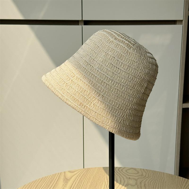 Fisherman's Hat Children's Summer Outdoor Weaving Hollow Breathable Sun Hat Leisure Sunscreen Bucket Hat