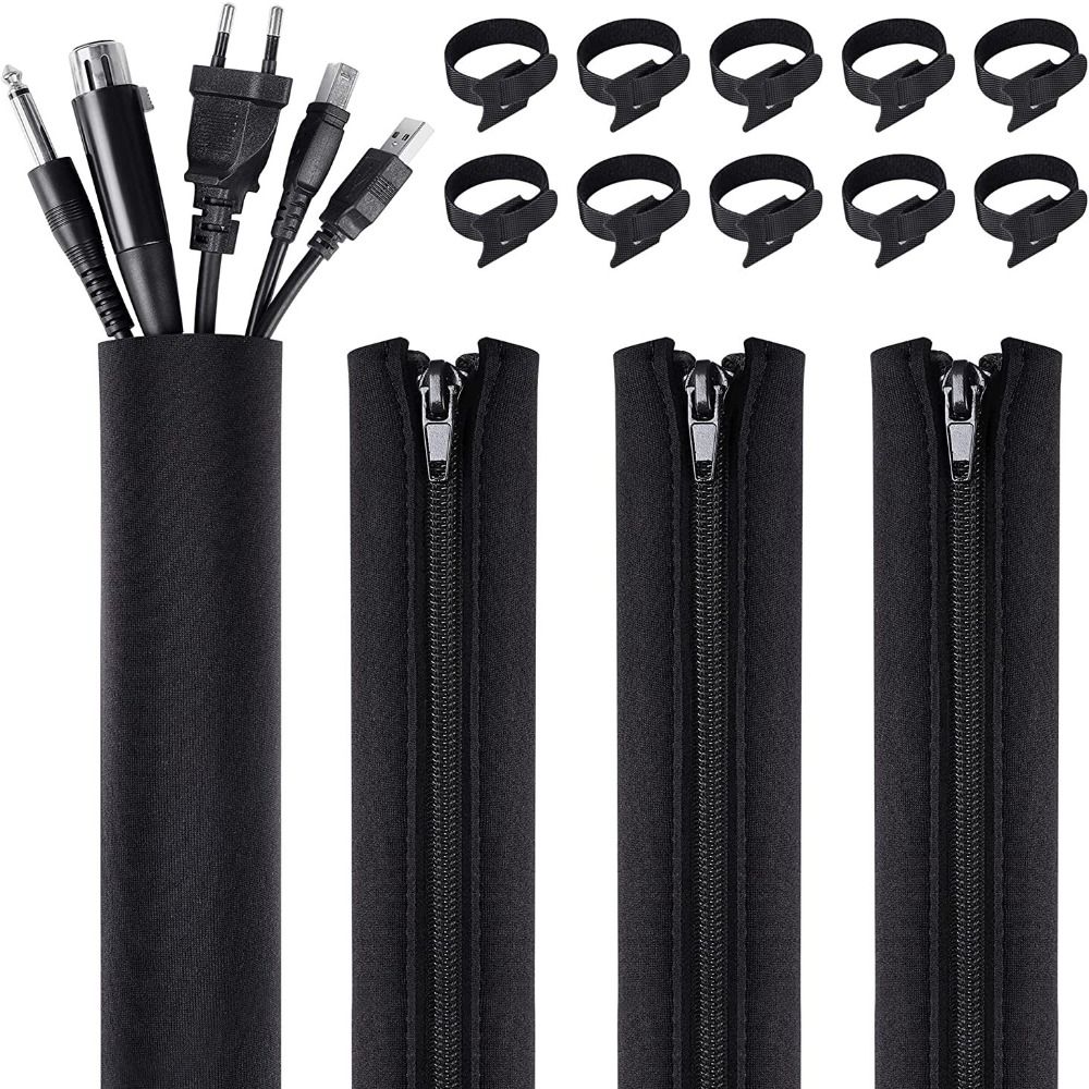 Data Cable Cable Management Sleeve Neoprene Network Cable Organizer  Computer Setup