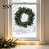 Reusable Winter Theme Decoration Artificial Norfolk Pine Wreath for Front Door, Christmas Faux Greenery Needle Party Decorative Wreath, Farmhouse