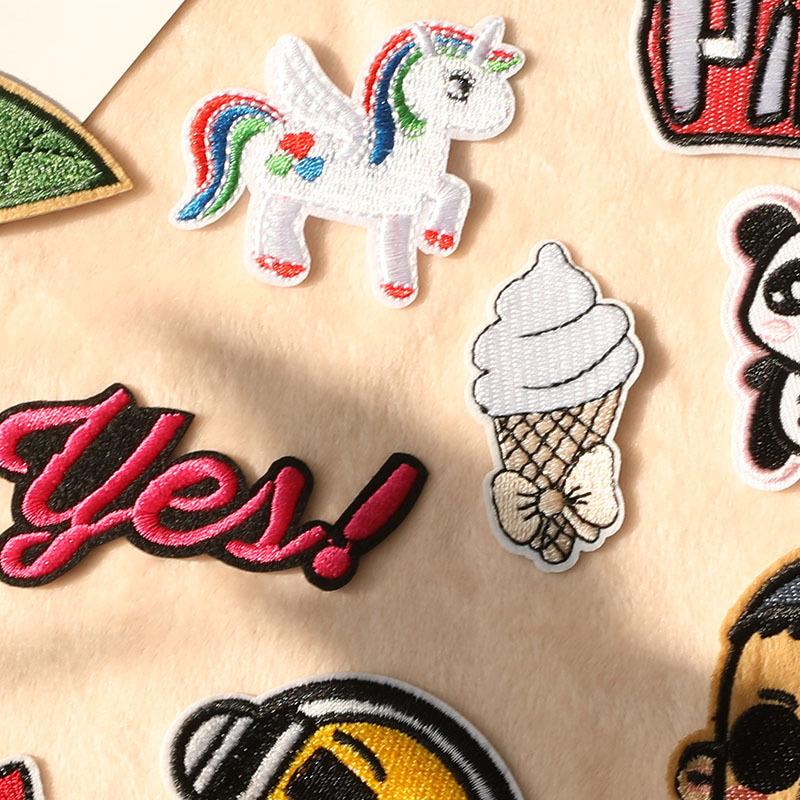 Embroidery Character Letter Badge Patch DIY Handmade Accessories Luggage Clothing Accessories Chapter Boy Embroidery Cloth Sticker