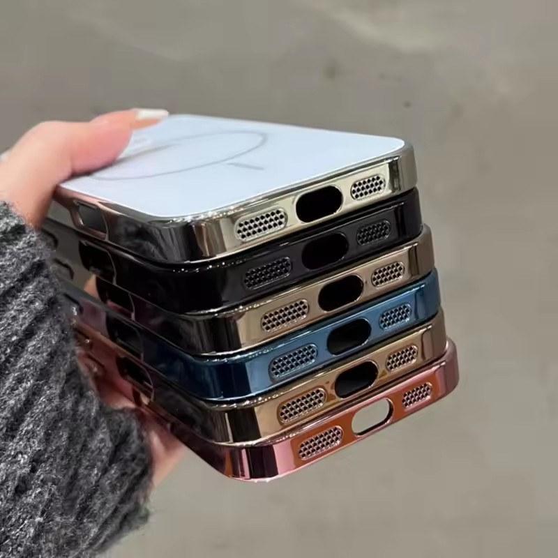 Роскошный AG Nano закаленное стекло для Magsafe чехол для iPhone 16 15 14 Plus 13 12 Pro Max беспроводная зарядка матовая жесткая задняя крышка