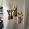 Decorative Mini Ceramic Vase Pastoral Style Vase Refrigerator Magnet  Dorm Room