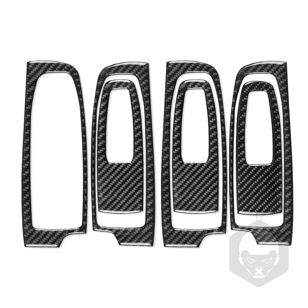 Real Carbon Fiber Car Accessories Window Lift Set Trim Cover Soft Sticker For Subaru Forester SK 2024