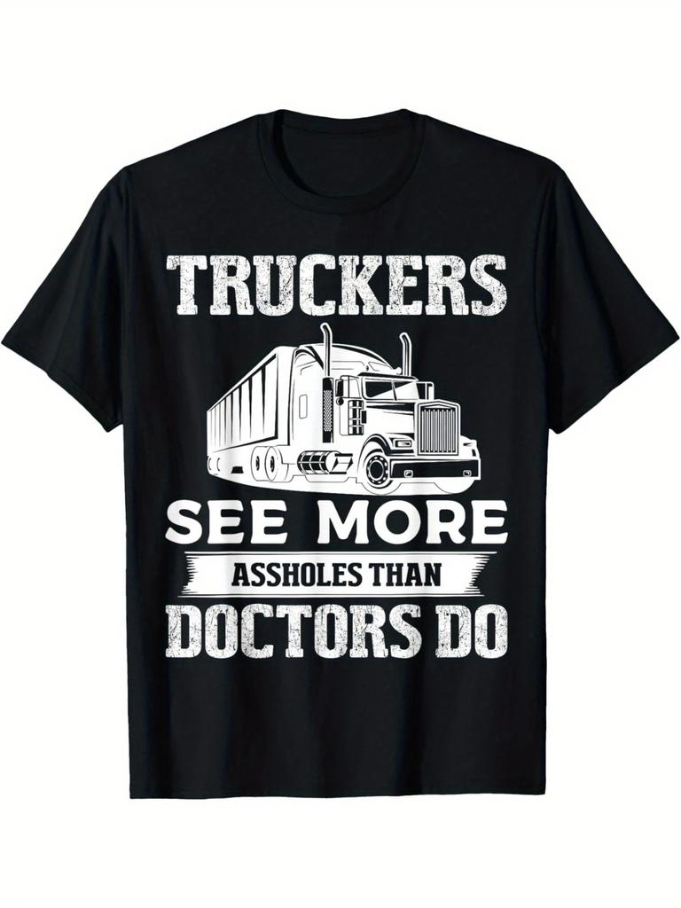 Truckers See More Funny Truck Driver Gifts for Trucking Dads Unique Look Men's