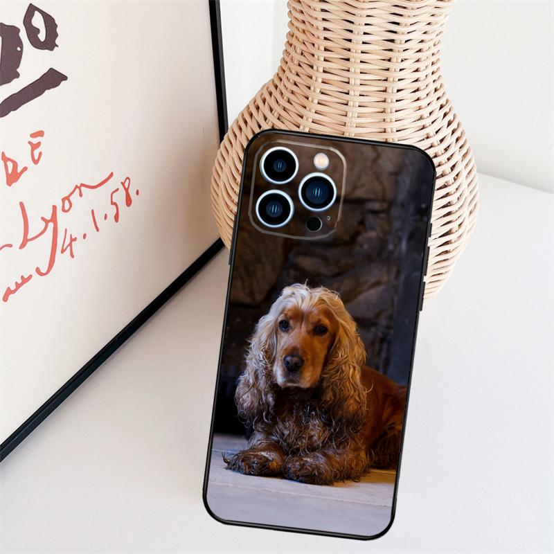 Чехол для телефона с изображением собаки кокер-спаниеля для iPhone 17 Pro Max 16 15 11 12 13 14 Pro Max mini 15 16 Plus 16e 17 Air Cover