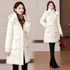 Cotton Jacket for Women In Winter, Mid-length Korean Style Horn Button Middle-aged Mother Cotton Jacket Thickened New Cotton Jacket
