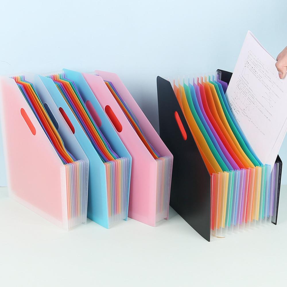 Папка-регистратор с 13 карманами, держатель для документов радужного цвета, тестовая бумага