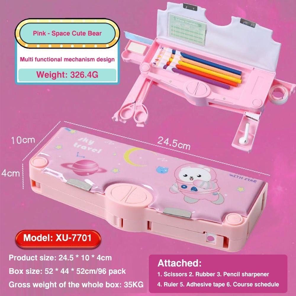 Двухслойный пенал Большой емкости Коробка для хранения канцелярских принадлежностей Пенал Подарок для студентов