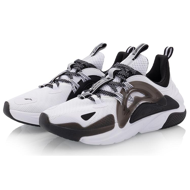 Li Ning Spark Нескользящие Амортизирующие Износостойкие Низкие Спортивные Повседневные Кроссовки Женские Черно-Белые AGLQ066-1