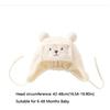 Cute Cartoon Bear Ear Protection Hats Windproof Beanie Cap New Warm Hat  Baby