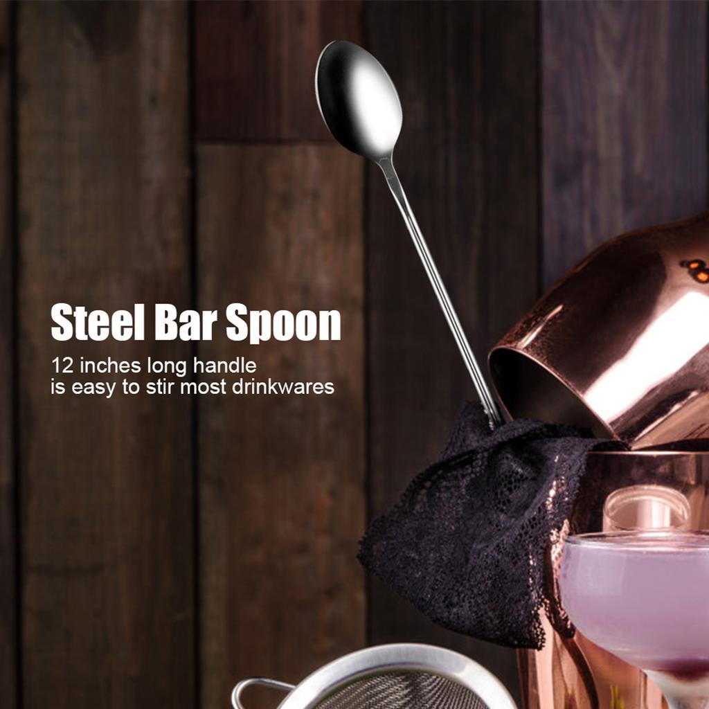 1Pc Stainless Steel Teardrop Bar Spoon Long Hanlde Drink Mixing Cocktail Stirrer Spoons