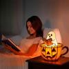 Ghost Reading Book Lamp Handmade Halloween Ghosts Night Light Up Adorable Reading Led Light For Decor Ghosts Flickering
