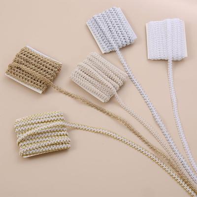 5м/лот Плетеный DIY Ремесла Аксессуары для одежды Свадьба Шитье Ткань Кружевная отделка Лента