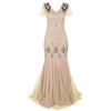 (SU)Women Vintage 1920s Bead Fringe Sequin Lace Party Flapper Cocktail Prom Dress