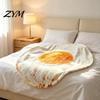 Cozy Blanket for All Seasons Round Food Blanket, Realistic Themed Throw 59 Inch Novelty Waffle Pizza Creative Home Decor Burrito Donut Wrap, Soft Sofa