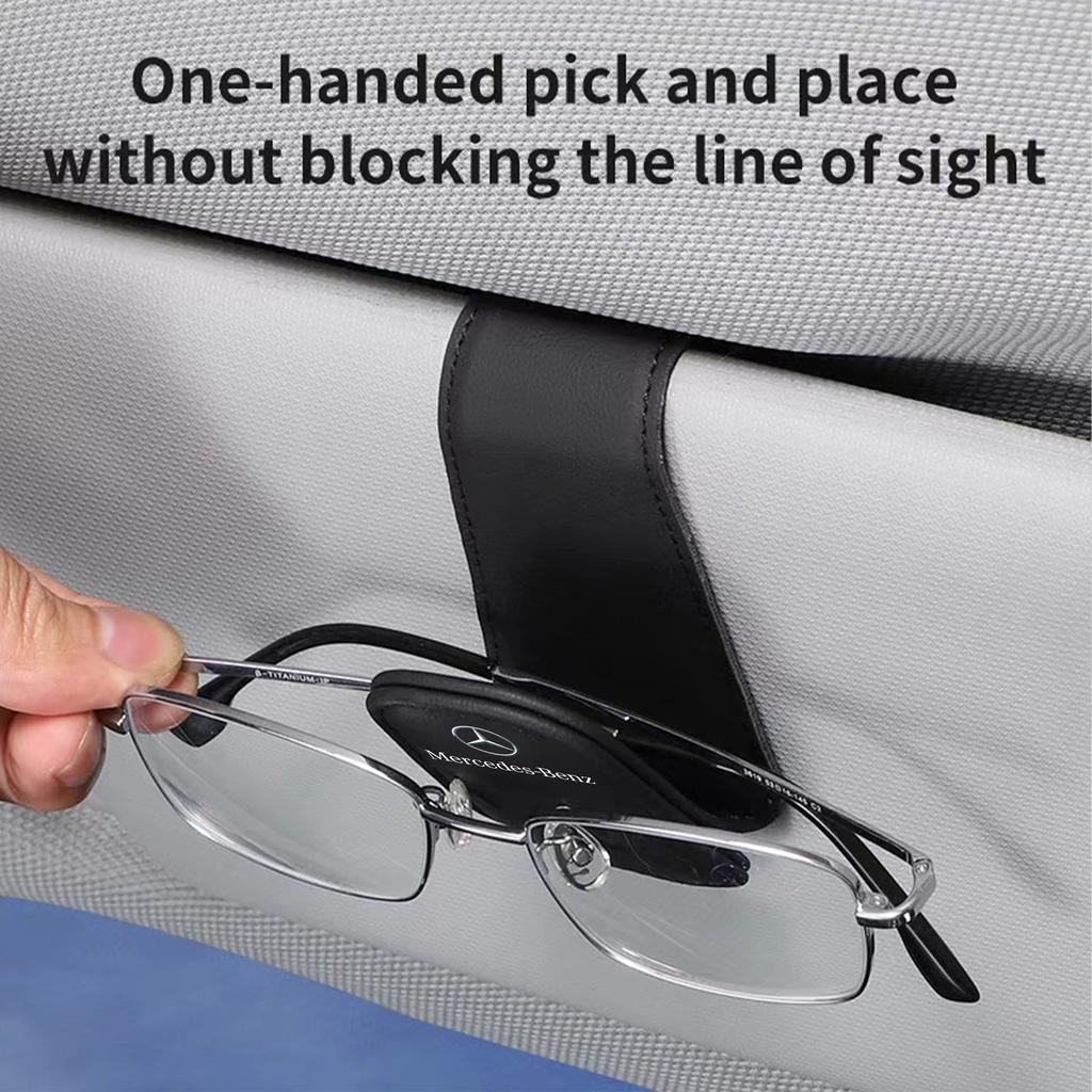 YEW1 Car Eyeglass Holder Glasses Storage Clip For Mercedes Benz AMG GLE GLC W205 W206 W203 W204 W210 W212 Auto Sunglasses Accessories