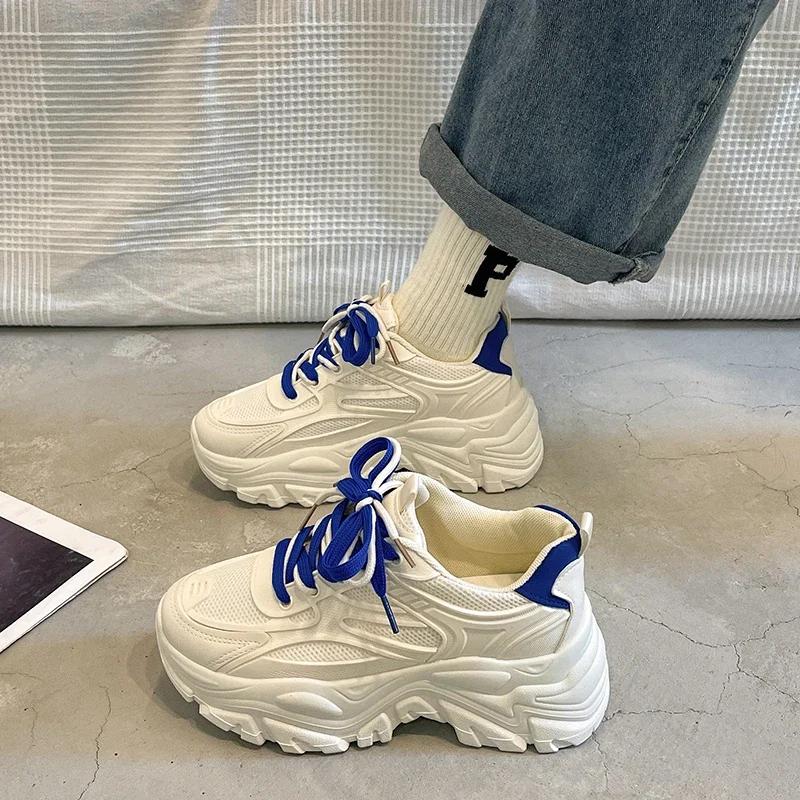 Fashion 2024 New Small Market Mesh Dad Shoe for Women in Spring Summer and Autumn Fashionable Student Thick Soled Casual Sports Shoes