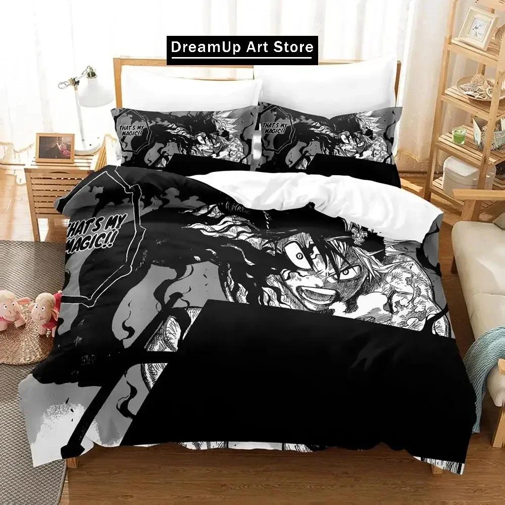 Black Clover Постельное белье Single Twin Full Queen King Size Bed Set Adult Kid Bedroom Duvetcover Sets Anime Parure de lit Bed