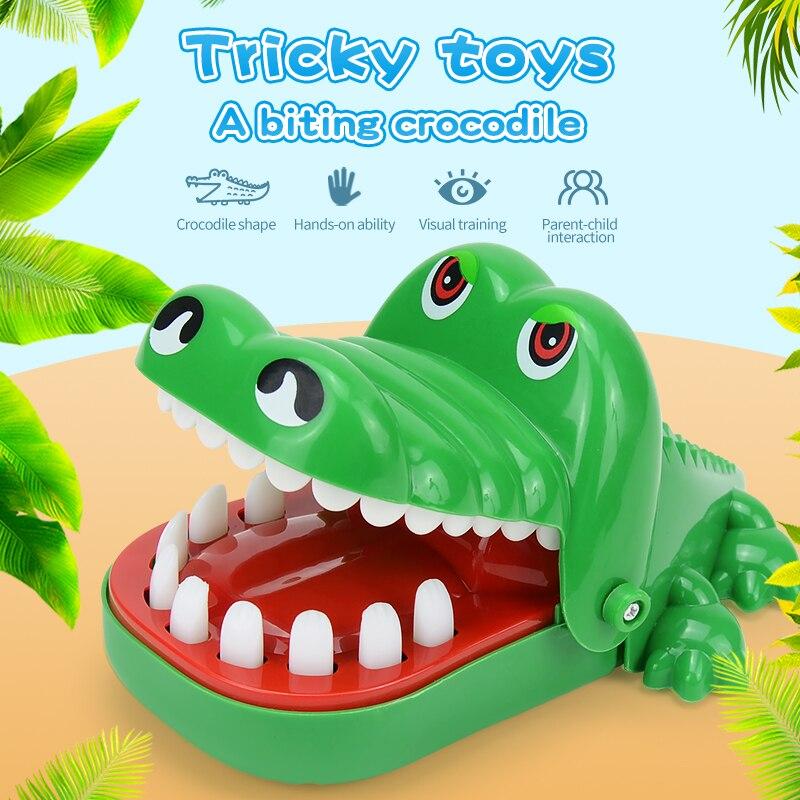 Crocodile Teeth Toy Children's Crocodile Bites Fingers Dental Game Fun Party and Children's Lucky Game Trick Decompression Toy