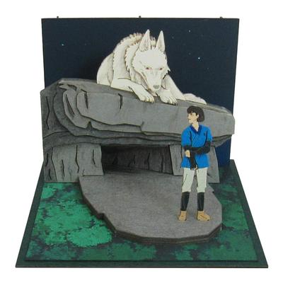 Sankei Миниатюра Studio Ghibli Принцесса Мононоке Моро и Аситака Масштаб 1:42 Бумажная модель MP07-42