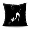 Наволочка с черным котом Домашний питомец Диван Спальня Украшение Наволочка Узор Чехол