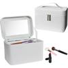 LIINC Makeup Box with Large Makeup Cosmetic Travel Makeup Birthday Gift for Middle School Women Mirror, Capacity, Portable, Stylish, Dresser, Case,