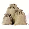 20pcs Premium Jute Burlap Drawstring Bags - Multipurpose Fabric Jewelry Pouches for Party, Wedding Favors, Birthday, Art & DIY Crafts