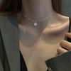 925 Sterling Silver Snowflake Pendant Necklace For Women Sparkling Clavicle Chain Choker Wedding Party Gift