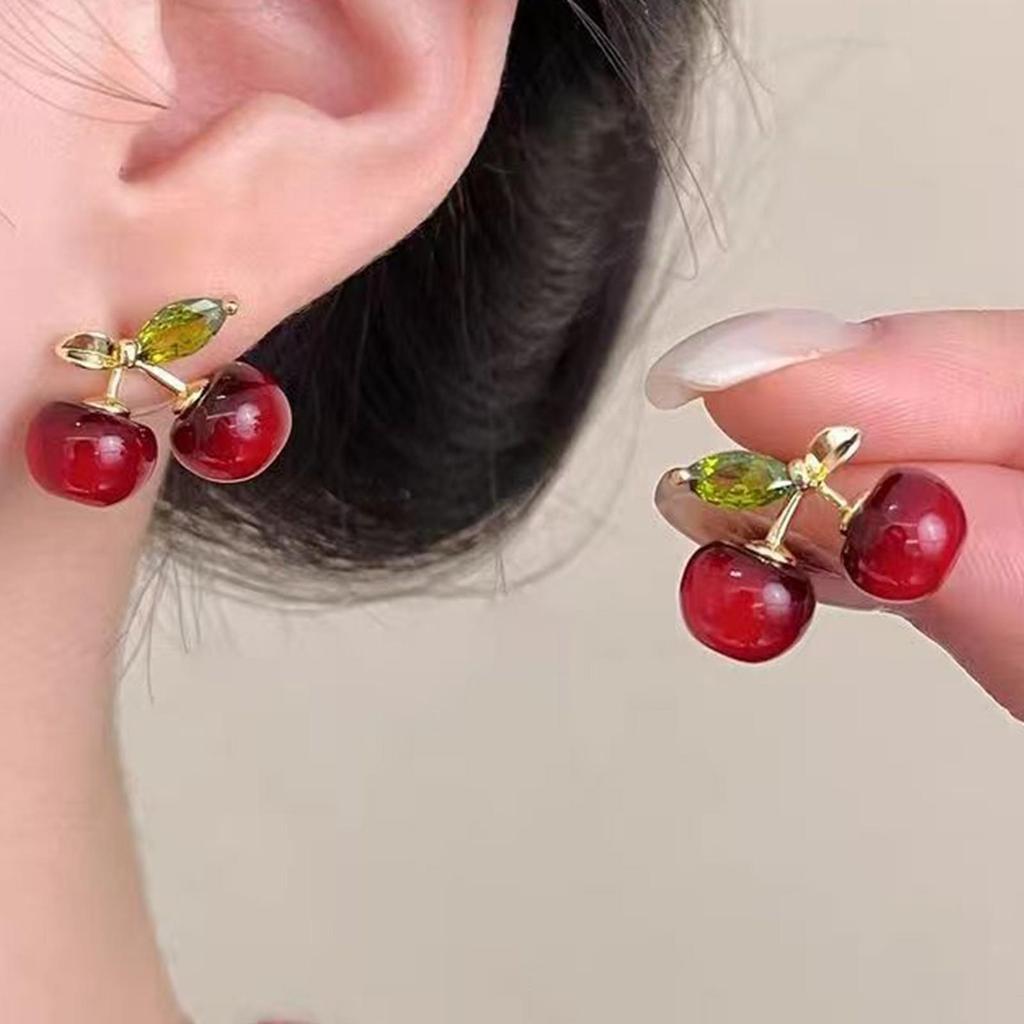 Серьги-каффы Ancola Red Silver Geometric с эмалью - Ретро мода, Высококлассные каффы для женщин