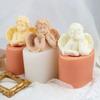3D Ангел ароматизированная свеча силиконовая форма 3 стиля DIY торт шоколад глина принадлежности мыло ручной работы смола форма