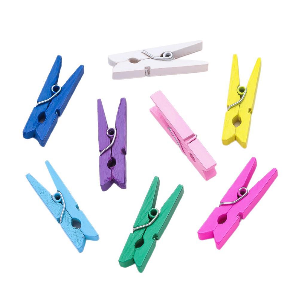 50Pcs Wooden Duck Bill Clip, Wooden Clip Photo Clip Clip Rope Display Clip DIY Decorative Wooden Fixed Color Clip