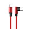Кабель USB C 60 Вт с Г-образным разъемом, нейлоновая оплетка, для быстрой зарядки смартфонов, планшетов, ноутбуков, передача данных 480 Мбит/с