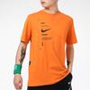 Nike Спортивная одежда Swoosh Club с принтом алфавита, футболка с круглым вырезом и короткими рукавами, мужские топы, оранжевый DJ5374-801