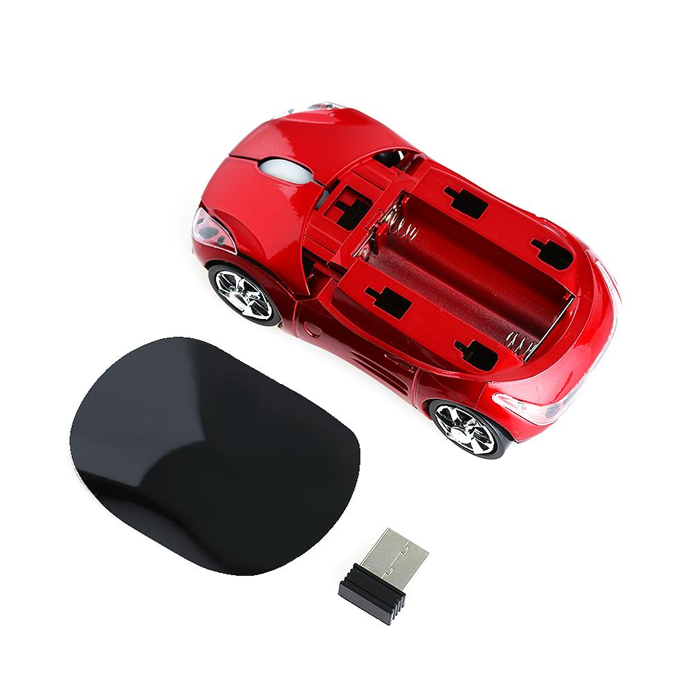 Portable New Gaming Optical USB Receiver 3D Car Shape 2.4GHz Wireless Mouse Mice
