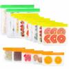 15-Pack Reusable BPA-Free Food Storage Bags for Meat, Fruit, and Vegetables (2 Gallon Bag + 8 Sandwich Bags + 5 Snack Bags)