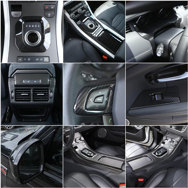 Для Land Rover Range Rover Evoque 2011-2018 Автомобильные наклейки-декоративные накладки на консоль переключения передач из углеродного волокна Аксессуары